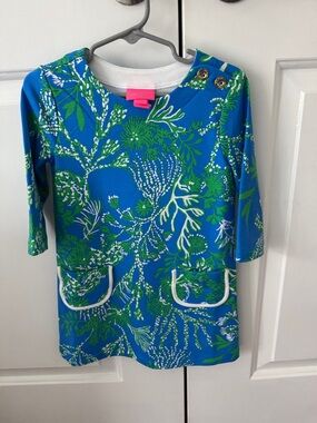 NWOT Lilly Pulitzer Blue, Green & White Floral Dress
Toddler 2/3